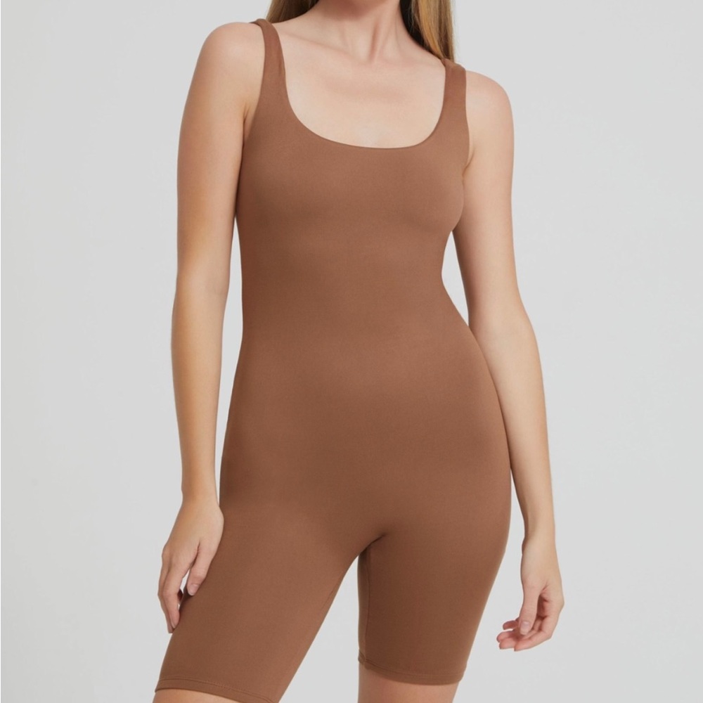 Cindy Maternity Jumpsuit In Mocha S